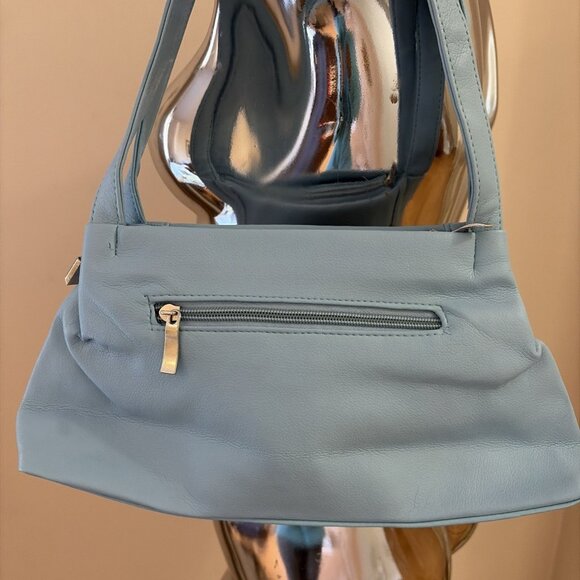 Vintage Y2K Mini Underarm Shoulder Bag Powder Blue Ruffled Lorelai Gilmore NWOT - Picture 3 of 11